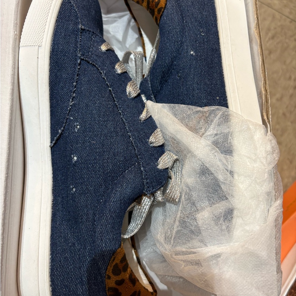 Blue Denim Women’s Sneakers - Picture 4 of 7